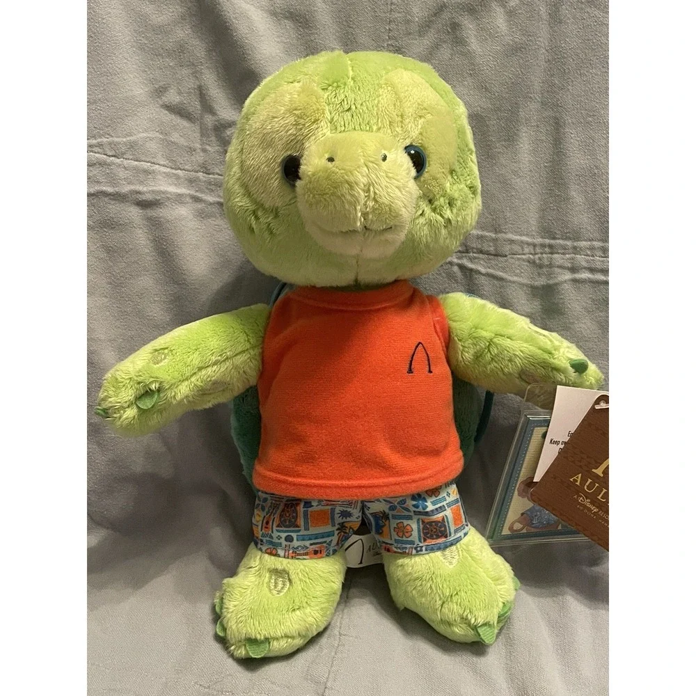 NEW Disney Aulani Hawaii Olu the Turtle Orange Shirt Plush‎ Crossbody Purse Bag